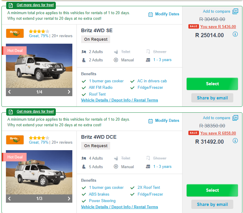 Zimbabwe 4x4 campervan rentals